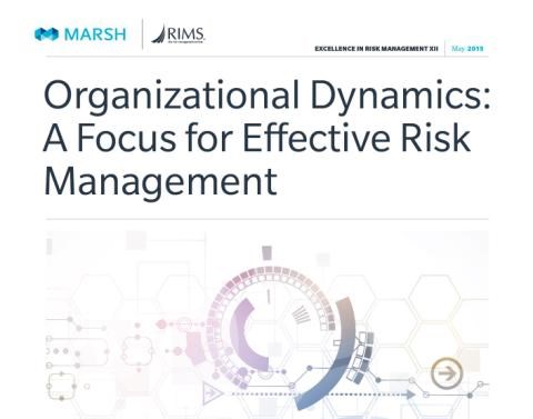 RIMS and Marsh Excellence in Risk Management Report XII May 2015 Cover Image