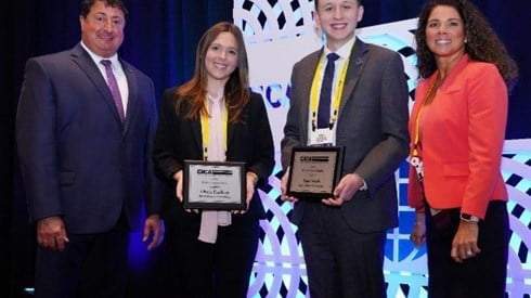 Saint Mary's University seniors Olivia Faulkner and Zane Smith received first-place honors in the 2022–2023 CICA College Student Essay Contest Captive Insurance Solutions for Today's Risk Management Challenges