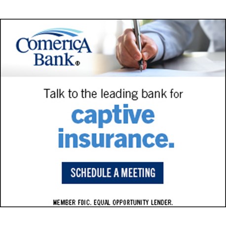 Advertisement - Schedule a Meeting with Comerica Bank To Discuss Captive Insurance