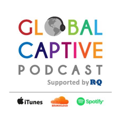Global Captive Podcast supported by RQ with iTunes, SoundCloud and Spotify icons