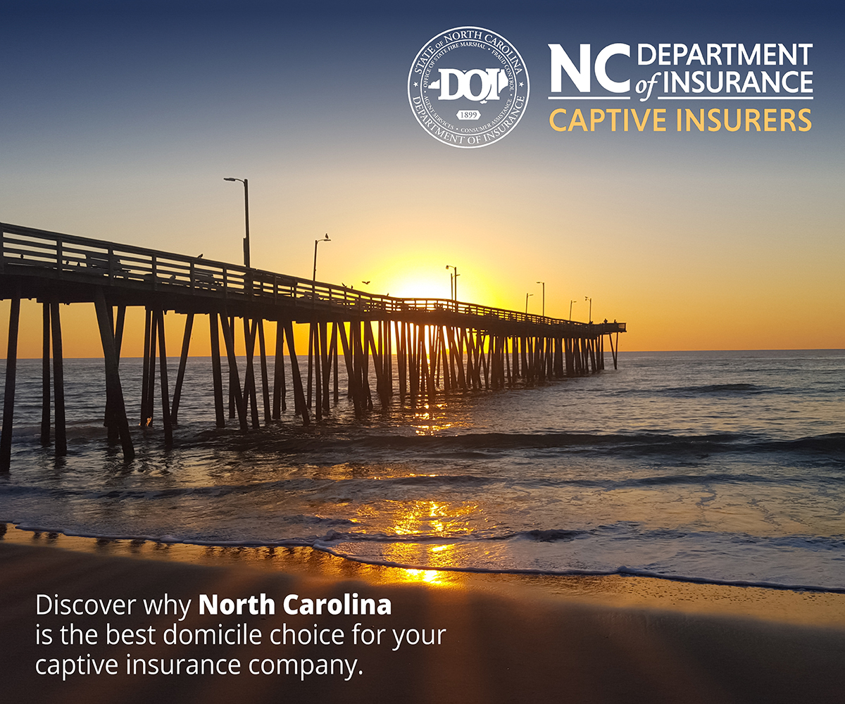 NC Department of Insurance Captive Domicile skyscraper rectangle advertisement