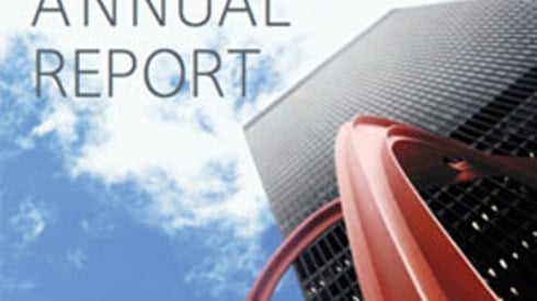 Atlas 2013 Annual Report cover image of building in front of blue skies