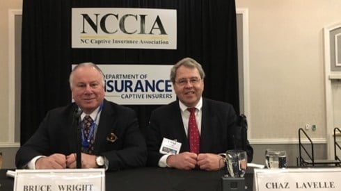 Bruce Wright and Chaz Lavelle Sitting At NCCIA Booth