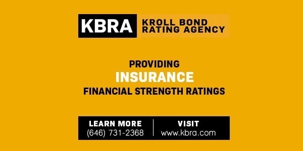Kroll Bond Rating Agency Provides Insurance Financial Strength Ratings promo with phone number and website