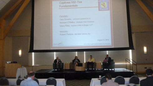 August 12, 2014 VCIA Conference overview photo of Captives 102 Tax Fundamentals presentation