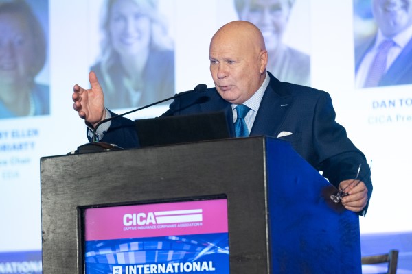 Nick Hentges giving opening remarks at the 2024 CICA conference