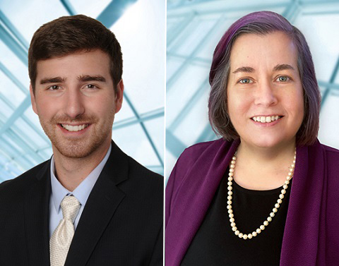 Headshots of Jordan Paszek (left) and Laura Maxwell (right)