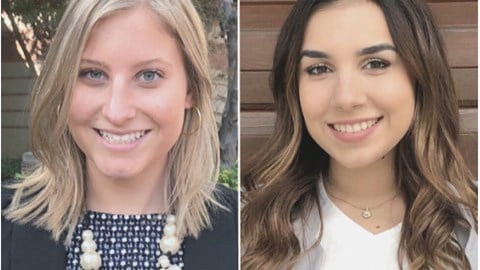 CICA 2020 essay contest winners Megan Moore and Natalie Kojababian