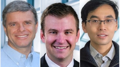 Portraits of Gaétan Veilleux, Travis Murnan, and Kunshan Yin
