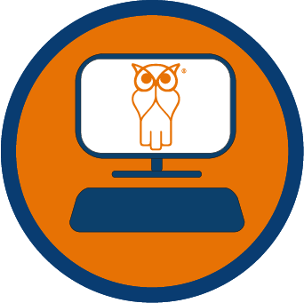 CE courses with computer icon