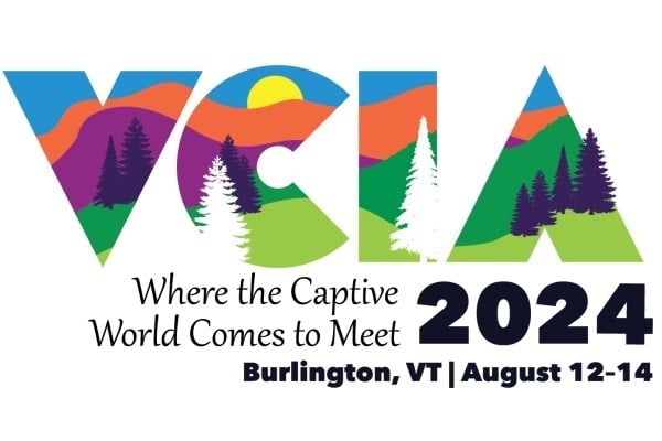 Colorful VCIA Logo Promoting 2024 Conference for Vermont Captive Industry