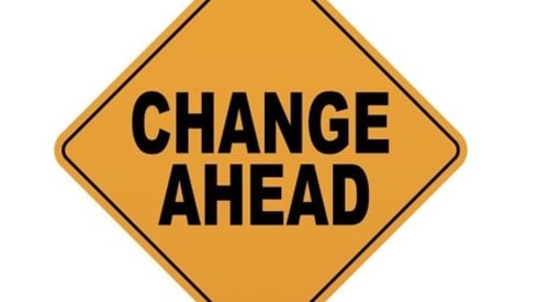 Change Ahead Road Sign