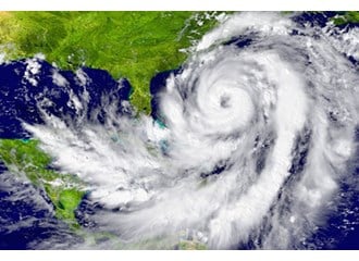 Hurricane off the coast of Florida