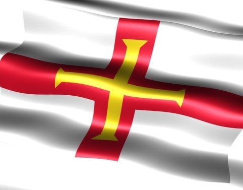 Guernsey Flag With Red And Yellow Cross