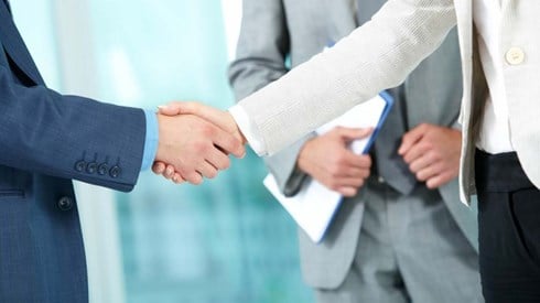 Businesspeople shaking hands