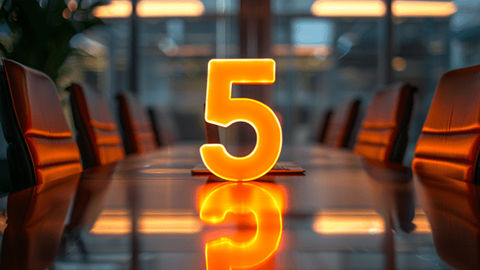 Board room with empty chairs