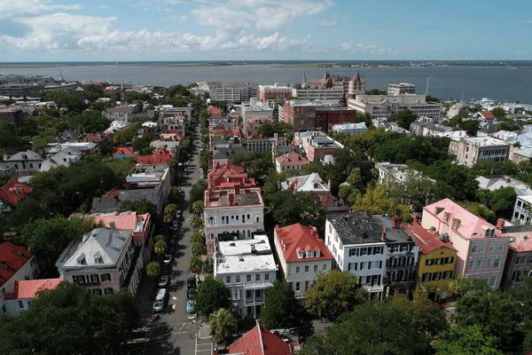 An aerial view of downtown Charleston, South Carolina