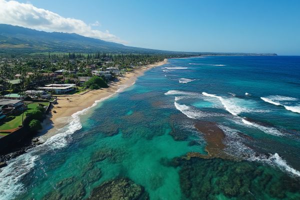 beach coastline of Hawaii