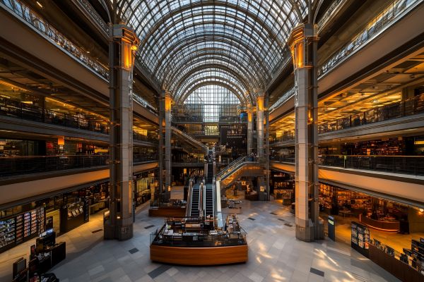 interior foyer of Lloyd's of London building