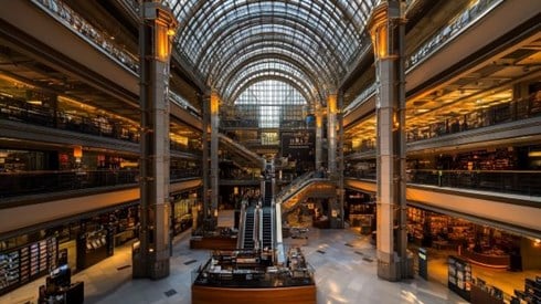 interior foyer of Lloyd's of London building