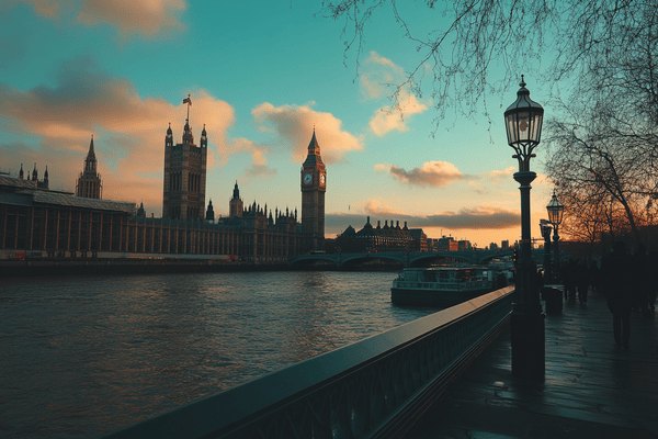 A view of the London Skyline from the Thames