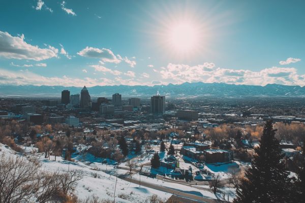 Salt Lake City on a sunny day