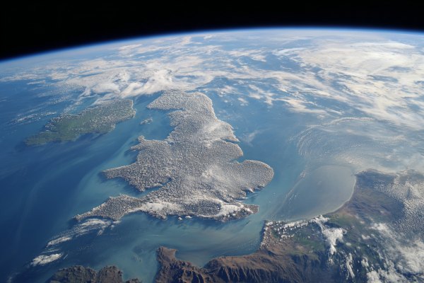 A view of the United Kingdom from space