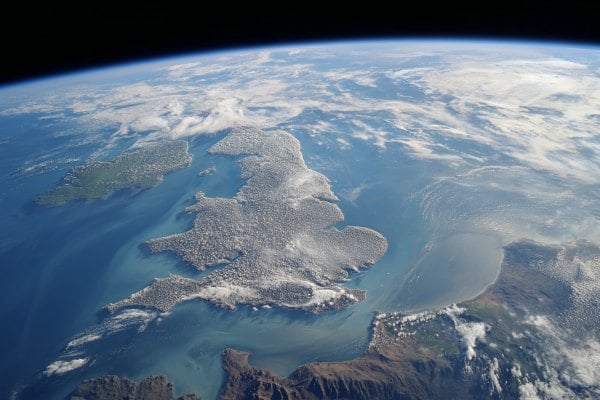 A view of the United Kingdom from space