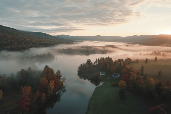 Idyllic scene of Vermont countryside