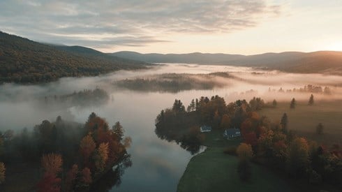 Idyllic scene of Vermont countryside