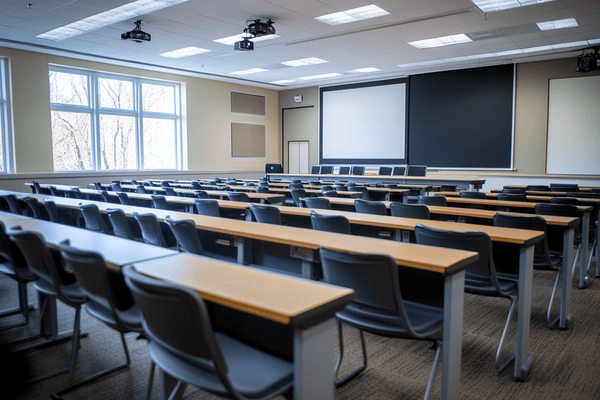 A university classroom