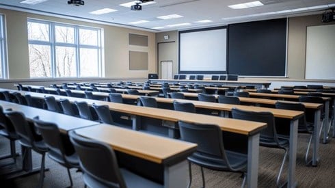A university classroom