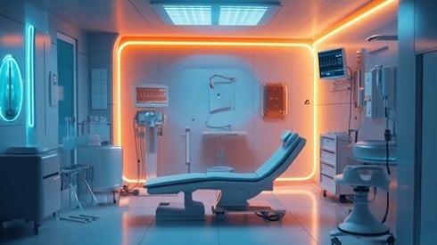 A dodctor's medical exam room of the future