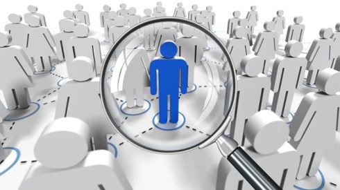 Job Search Candidate Amid Crowd