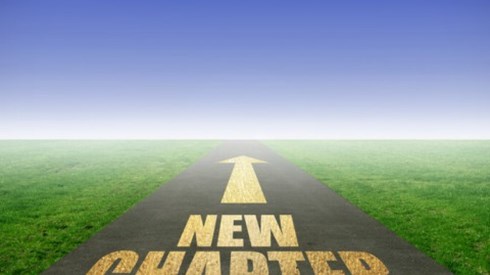 Road And Arrow To New Chapter