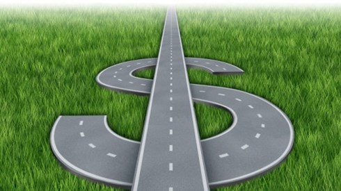 Road in shape of dollar sign