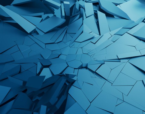 Shattered material