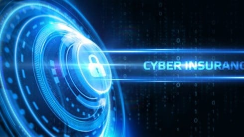 Combination Lock with Padlock on Front and the words Cyber Insurance