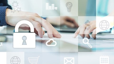 Two people's hands overlayed with data icons