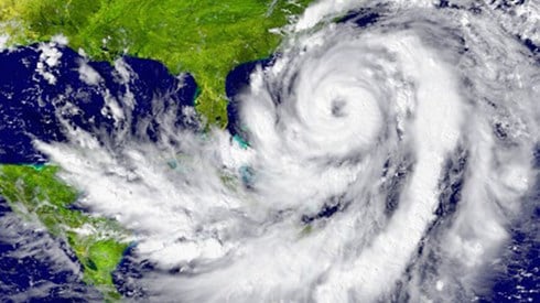 Aerial photo of Florida hurricane