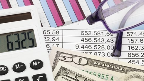 Calculator Figures Liquidity Money With Glasses