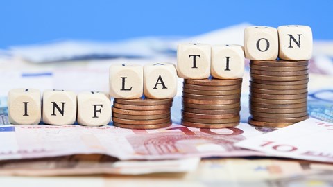 Inflation Dice On Stacks Of Pennies