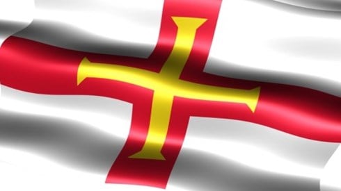 Guernsey Flag With Red And Yellow Cross