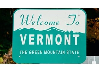 Welcome to Vermont sign