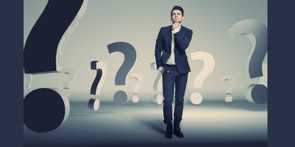 Businessman with Questions