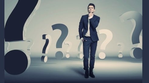 Businessman with Questions