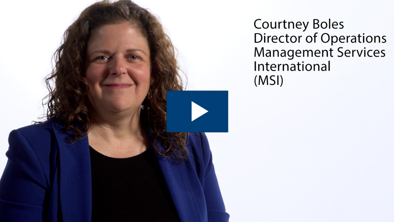 Courtney Boles, Director of Operations, Management Services International (MSI)