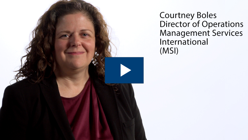 Courtney Boles, Director of Operations, Management Services International (MSI)