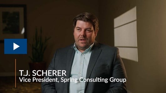 T.J. Scherer, Vice President at Spring Consulting Group, at the 2025 Mid Rivers Risk Forum