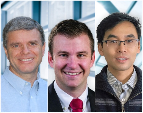 Portraits of Gaétan Veilleux, Travis Murnan, and Kunshan Yin 